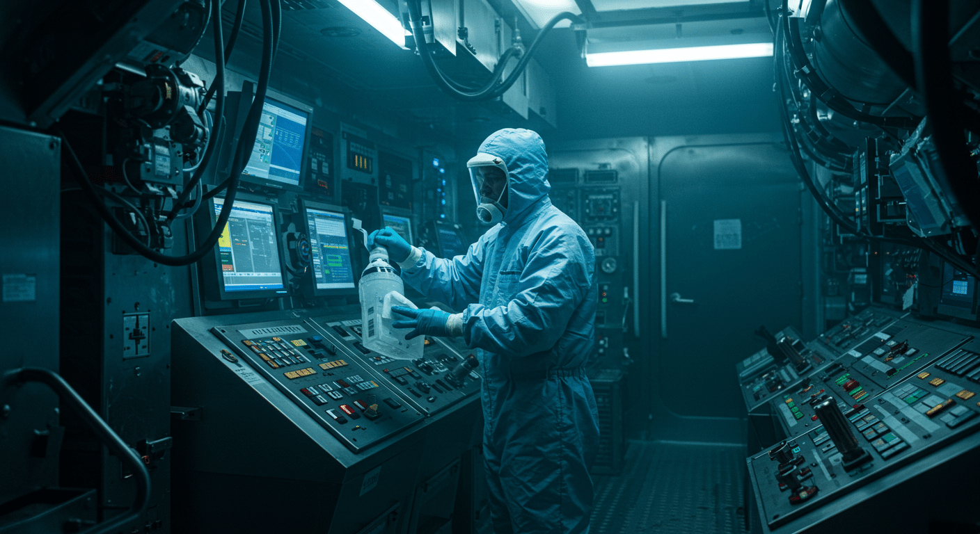 Cryonite treatment in a control room.