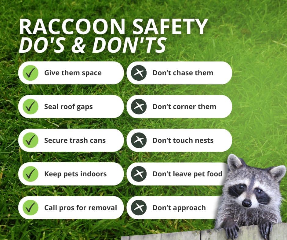 raccoon safety do and don't